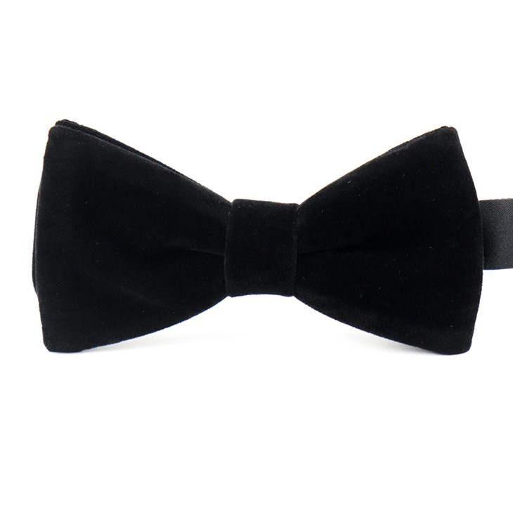 Black Velour Bow Tie