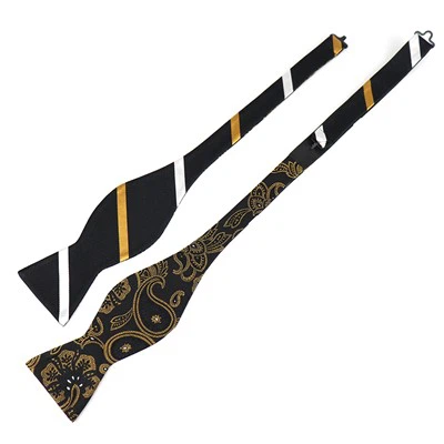 Tei Bow Paisley Du Ac Aur